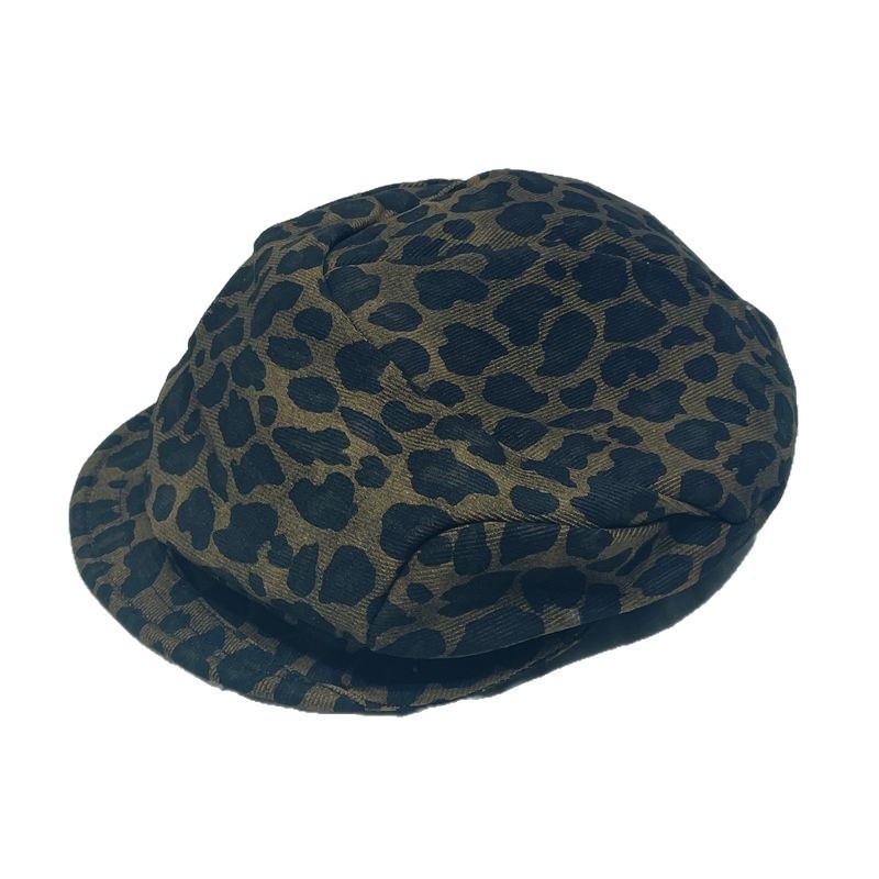 American-style Retro Chic Leopard-print Beret For Women - Image 3