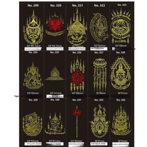 Nine Tail Red Fox Nana Tong Lotus Gold Wen Mask Metal Sticker