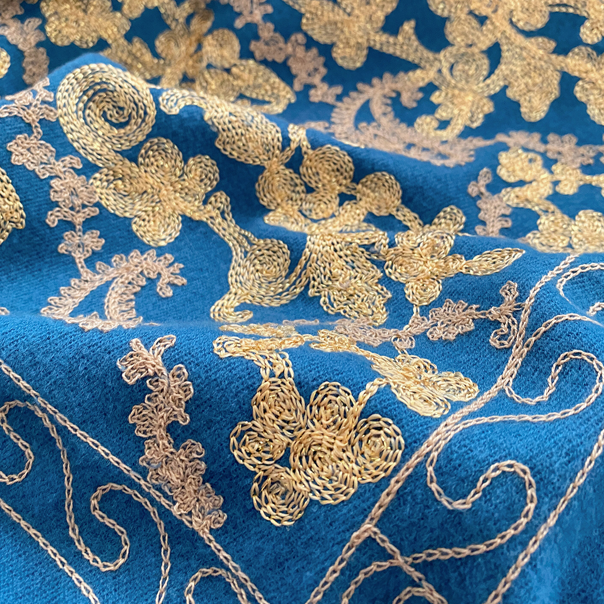 Cashew Flower Embroidered Scarf Shawl For Women - Image 9