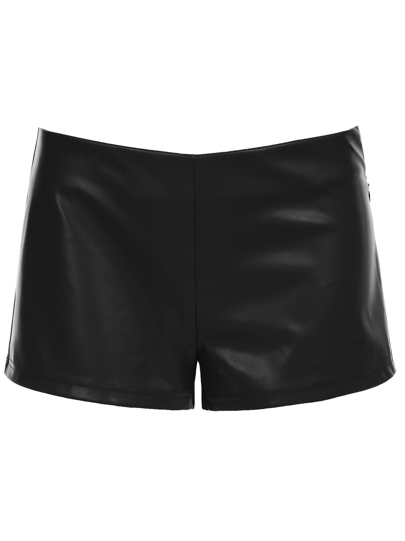 Womens Fashionable Casual Slim-Fit Black Leather Pants - Image 2