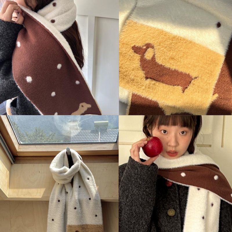 Puppy Gallery Double-Sided Polka-Dot AutumnWinter Scarf For Women - Image 4