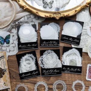 Sun Moon Star Series Lace Goo Card Stickers Waterproof Transparent Pet Cute Stickers