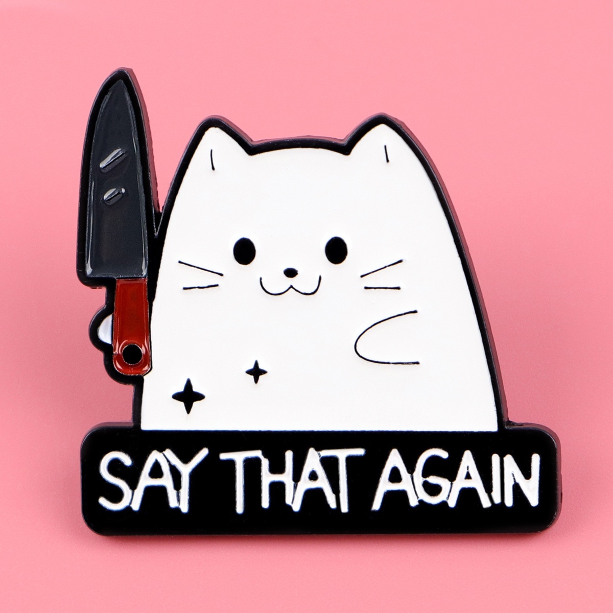 Cat Mi Quotes Brooch Badge For Clothing And Backpacks Stylish Accessories - Image 2