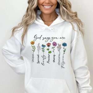 Fashion Funny Flower God Says You Are Unique Special Print