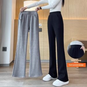 Chenille Wide-leg Pants For Women Extra-thick Version