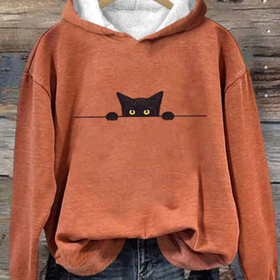 Womens Retro Jacquard Loose Crew-Neck Sweater - Image 4