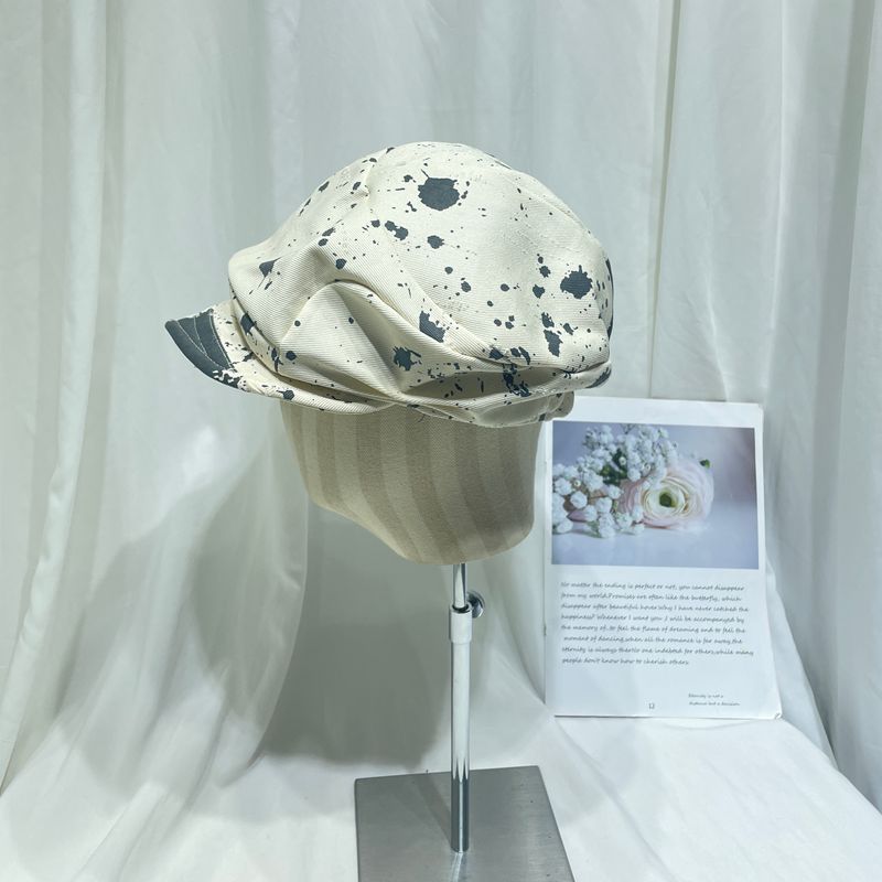 American-style Retro Chic Leopard-print Beret For Women - Image 5