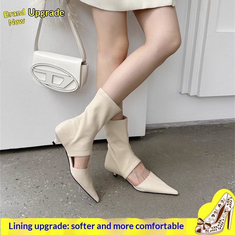 Womens French-style Pointed-toe Stiletto-heel Stretchy - Image 7