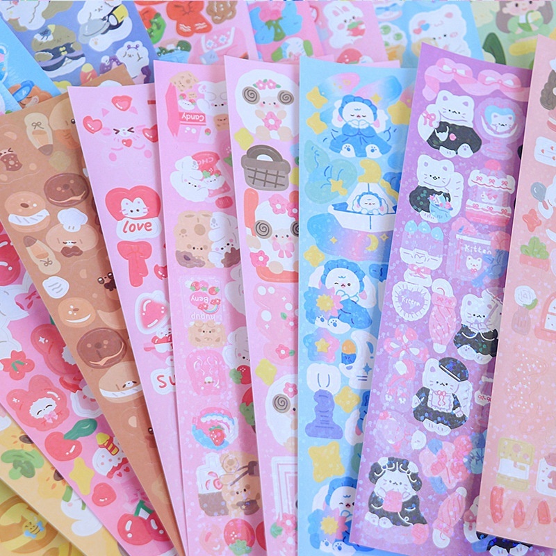Stickers Cute Laser Journal Stickers PVC Waterproof Notebook Stickers DIY Stickers Suit - Image 10