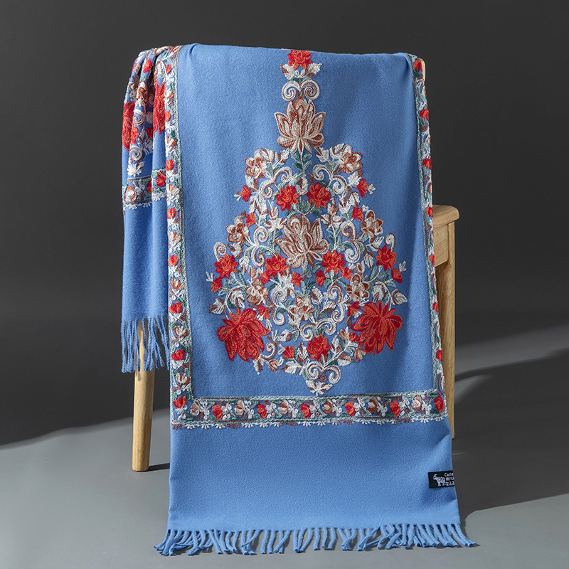 Ethnic-style Embroidered Knitted Shawl For Women - Image 9