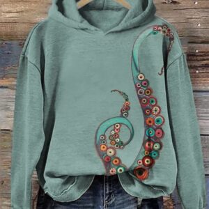 Womens Floral-print Long-sleeve Top