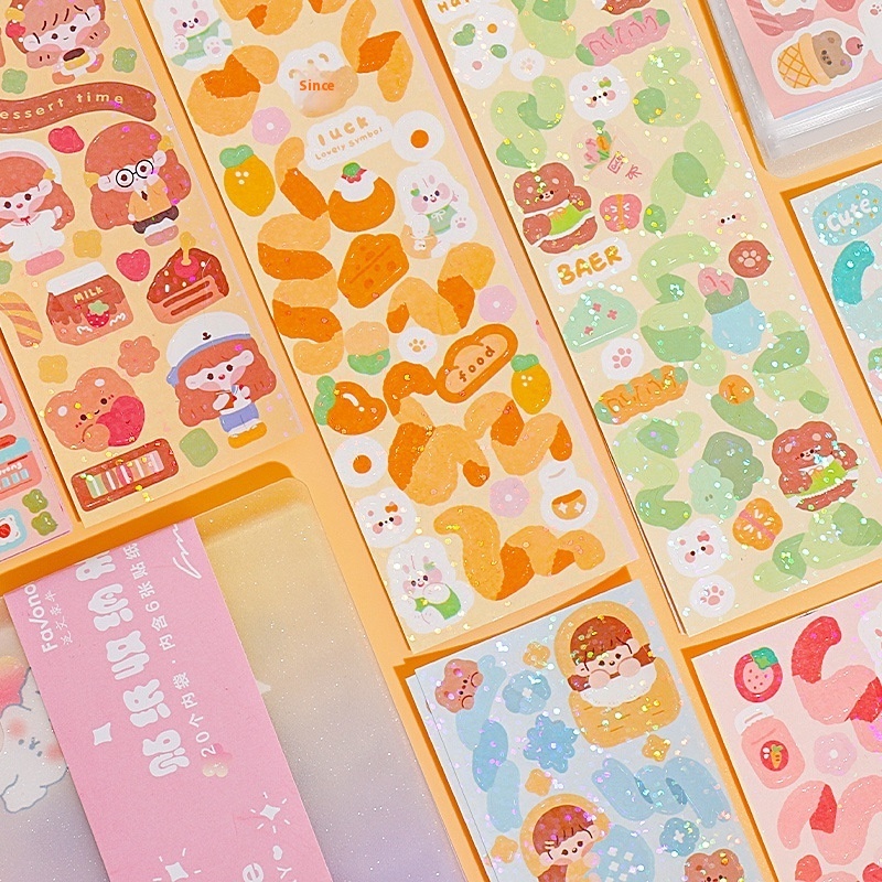 Stickers Cute Laser Journal Stickers PVC Waterproof Notebook Stickers DIY Stickers Suit - Image 7