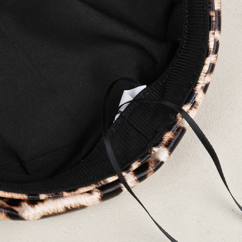 Rare Leopard-print Soft PU Leather Baseball Cap - Image 4