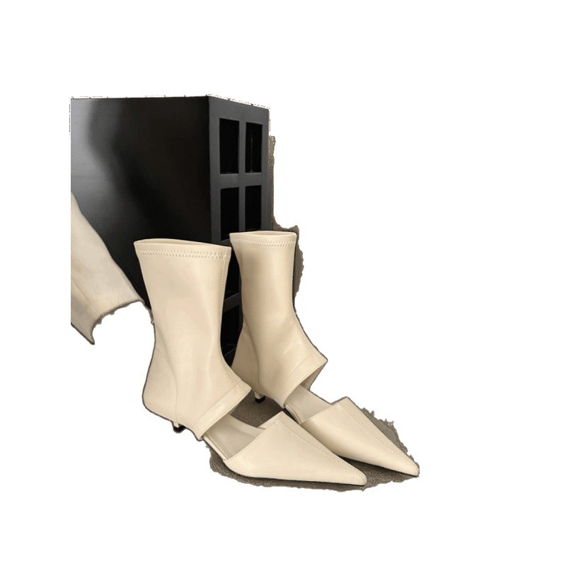 Womens French-style Pointed-toe Stiletto-heel Stretchy - Image 9