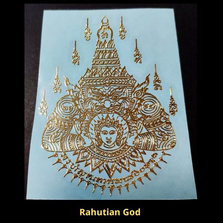 Nine Tail Red Fox Nana Tong Lotus Gold Wen Mask Metal Sticker - Image 5