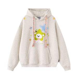 Starry Puppy Print Hoodie For Women Hooded Top